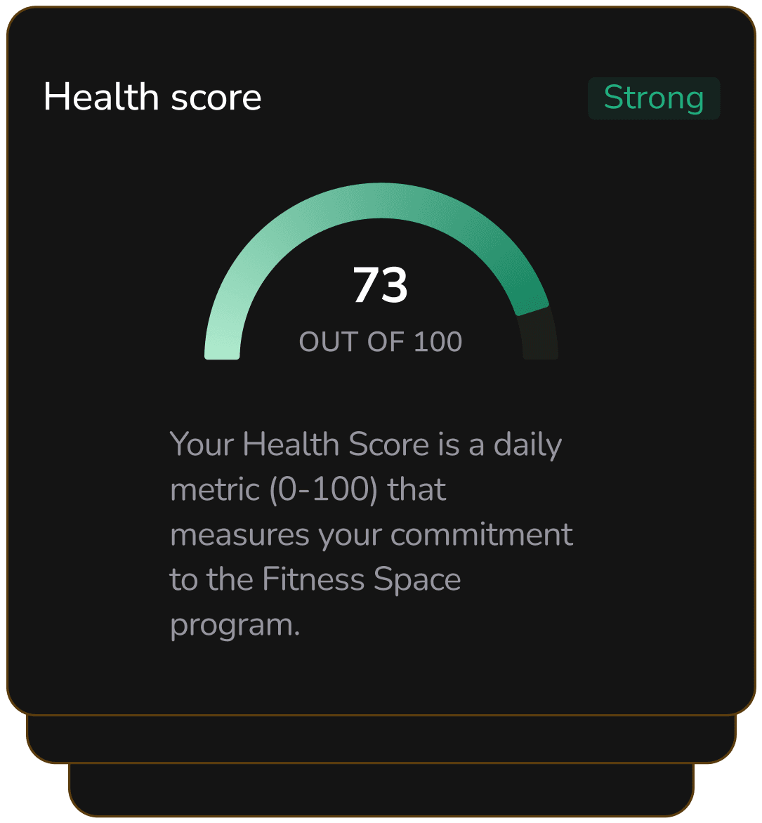 Health Score progress card