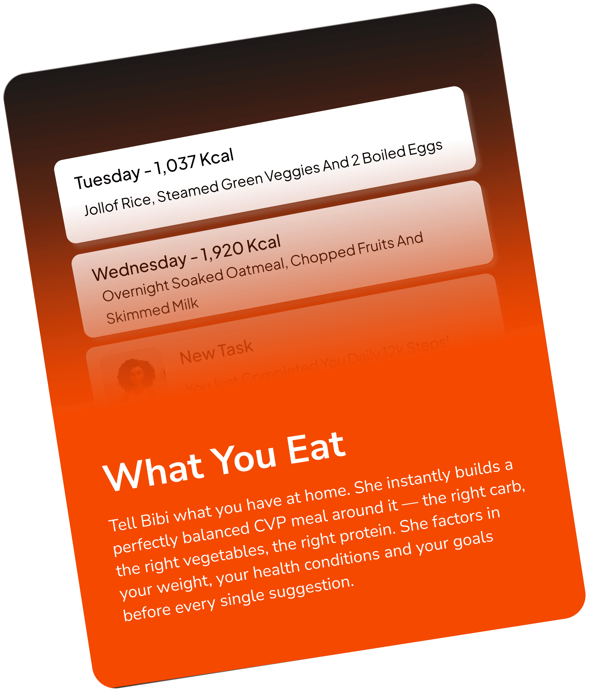 What You Eat coaching card
